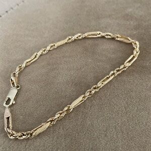 Stefano Oro 14K Gold "Godronato" Figarope Size 8"